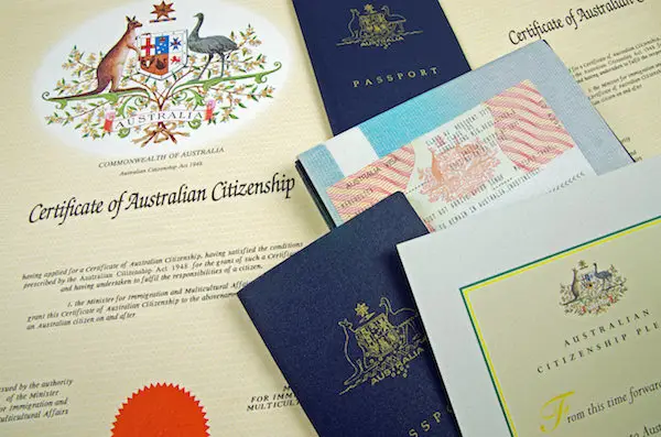 Dokumente zur australischen Staatsbürgerschaft